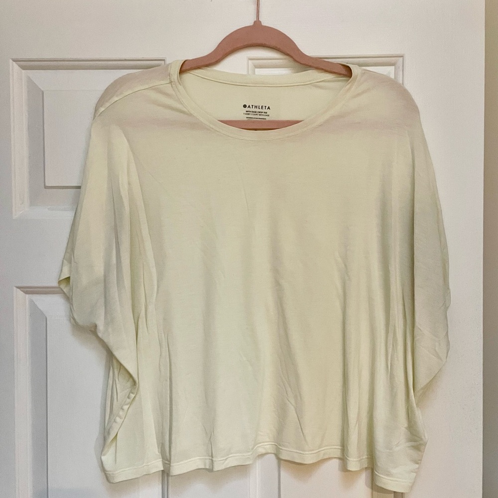 Athleta Soft Butter Cream With Ease Short Sleeve Tee